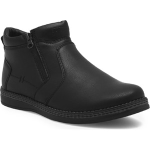 Czarne buty zimowe Lanetti na zamek
