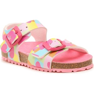 Różowe buty dziecięce letnie Prada dla dziewczynek na rzepy