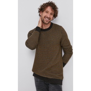 Brązowy sweter Sisley z okrągłym dekoltem