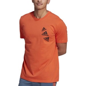 Pomarańczowy t-shirt Adidas w sportowym stylu