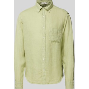 Zielona koszula Gant z kołnierzykiem button down w stylu casual z lnu