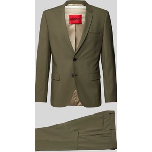 Zielony garnitur Hugo Boss z wełny