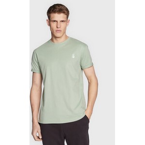 Zielony t-shirt Ocay w stylu casual z krótkim rękawem