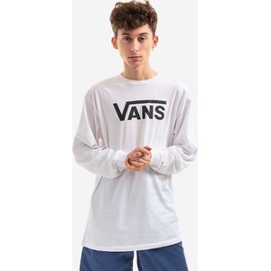 Koszulka z długim rękawem Vans z nadrukiem z bawełny w młodzieżowym stylu