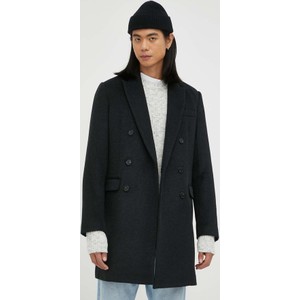 Czarny płaszcz Bruuns Bazaar w stylu casual bez kaptura