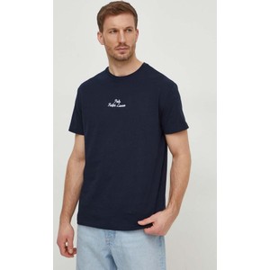 Granatowy t-shirt POLO RALPH LAUREN w stylu casual z krótkim rękawem