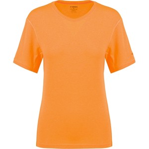 Pomarańczowy t-shirt Brooks z krótkim rękawem z tkaniny w stylu casual