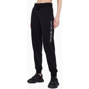 Czarne spodnie sportowe Emporio Armani z dresówki w sportowym stylu