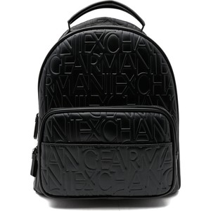Czarny plecak Armani Exchange ze skóry ekologicznej