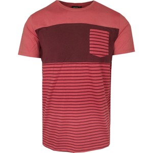 Czerwony t-shirt Porthal z krótkim rękawem