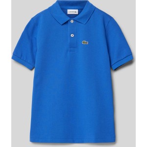 Niebieska koszulka dziecięca Lacoste z bawełny dla chłopców