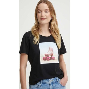 T-shirt Sisley z bawełny w młodzieżowym stylu