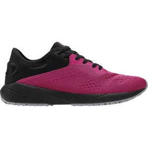 Różowe buty sportowe 4F z płaską podeszwą w sportowym stylu sznurowane