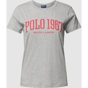 T-shirt POLO RALPH LAUREN z bawełny z okrągłym dekoltem w młodzieżowym stylu