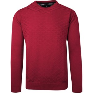 Czerwony sweter Bartex z tkaniny w stylu casual