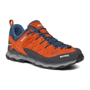 Pomarańczowe buty trekkingowe Meindl z goretexu sznurowane