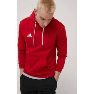 Czerwona bluza Adidas Performance z bawełny