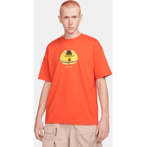 Pomarańczowy t-shirt Nike z nadrukiem