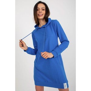 Niebieska sukienka Relevance w stylu casual prosta z dresówki