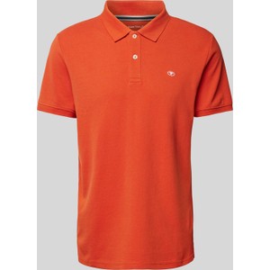 Pomarańczowa koszulka polo Tom Tailor w stylu casual z bawełny