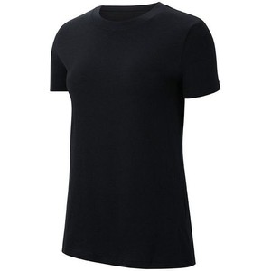 Czarny t-shirt Nike z bawełny z krótkim rękawem w sportowym stylu