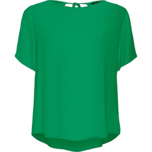 Zielony t-shirt Vero Moda w stylu casual z okrągłym dekoltem z krótkim rękawem