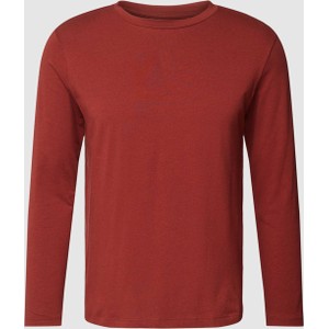 Czerwona bluzka Schiesser z bawełny z okrągłym dekoltem