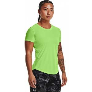 Zielony t-shirt Under Armour z okrągłym dekoltem z krótkim rękawem w sportowym stylu
