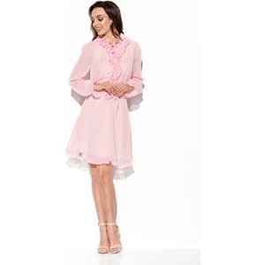 Różowa sukienka Lemoniade mini z szyfonu