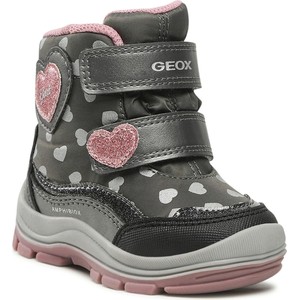 Buty dziecięce zimowe Geox na rzepy dla dziewczynek