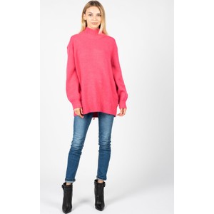 Różowy sweter Silvian Heach w stylu casual