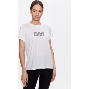 T-shirt DKNY z okrągłym dekoltem w sportowym stylu z krótkim rękawem