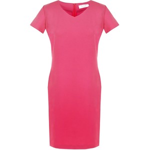 Różowa sukienka Fokus z dekoltem w kształcie litery v mini w stylu casual