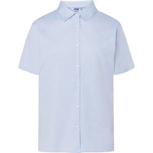 Niebieska koszula JK Collection z krótkim rękawem w stylu casual
