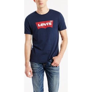 Niebieski t-shirt Levis z krótkim rękawem