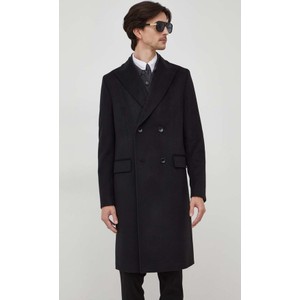 Płaszcz męski Hugo Boss z wełny w stylu klasycznym