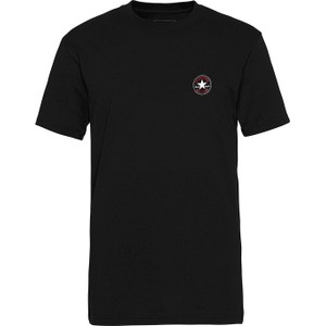 Czarna bluzka Converse w stylu casual z bawełny z okrągłym dekoltem