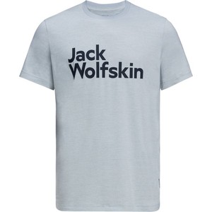Niebieski t-shirt Jack Wolfskin z krótkim rękawem w sportowym stylu