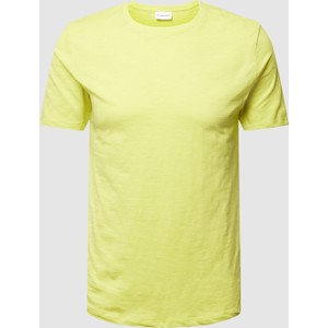 Żółty t-shirt Peek&Cloppenburg z bawełny w stylu casual