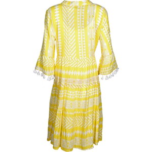 Żółta sukienka Zwillingsherz mini w stylu casual