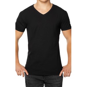 Czarny t-shirt Unikat z bawełny z krótkim rękawem