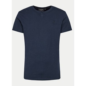 Granatowy t-shirt MODIVO w stylu casual z krótkim rękawem
