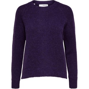 Fioletowy sweter Selected Femme w stylu casual