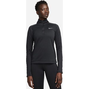 Czarna bluzka Nike z długim rękawem w sportowym stylu