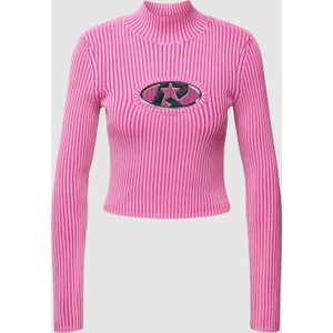 Różowy sweter Review w stylu casual z bawełny