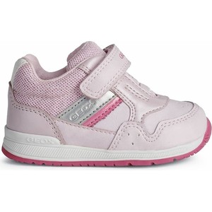 Różowe buciki niemowlęce Geox dla dziewczynek na rzepy