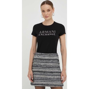 T-shirt Armani Exchange z krótkim rękawem w młodzieżowym stylu z okrągłym dekoltem