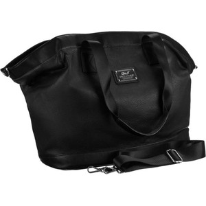 Czarna torebka Merg na ramię matowa z aplikacjami