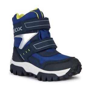 Granatowe buty dziecięce zimowe Geox dla chłopców na rzepy