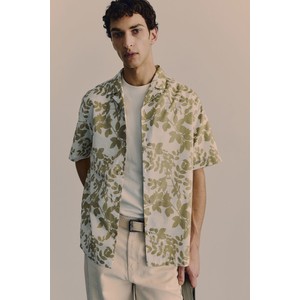 Koszula H & M z tkaniny w młodzieżowym stylu z klasycznym kołnierzykiem